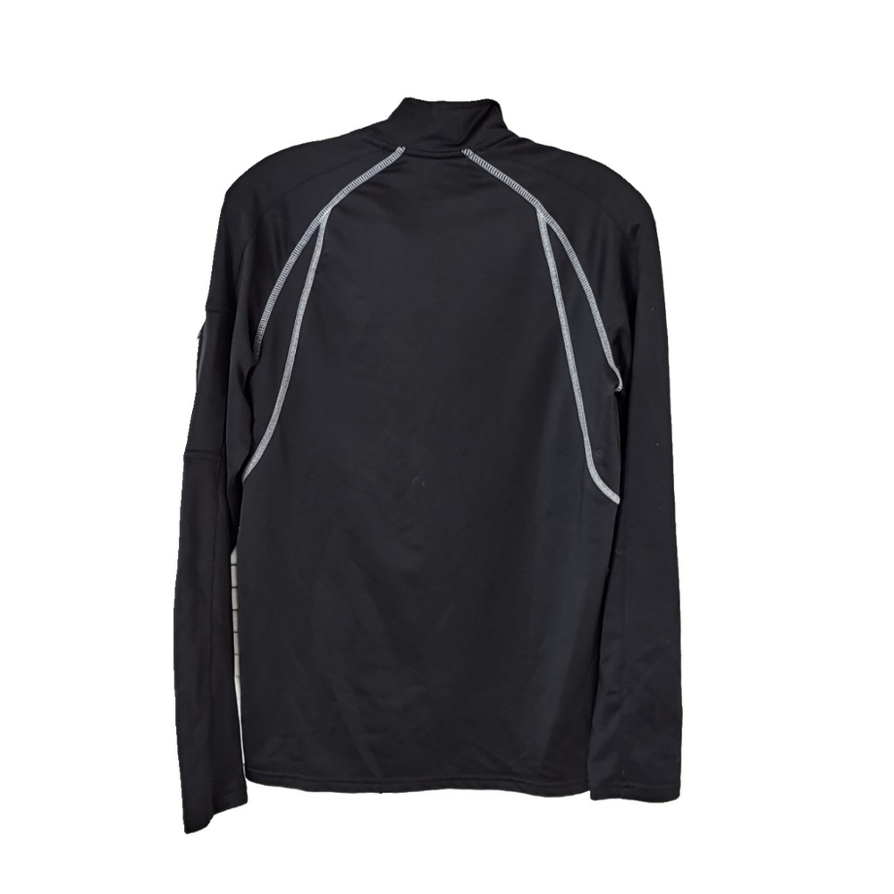STARTER DRI-STAR BLACK 1/4 ZIP WITH WHITE TRIM TOP - Picture 5 of 6